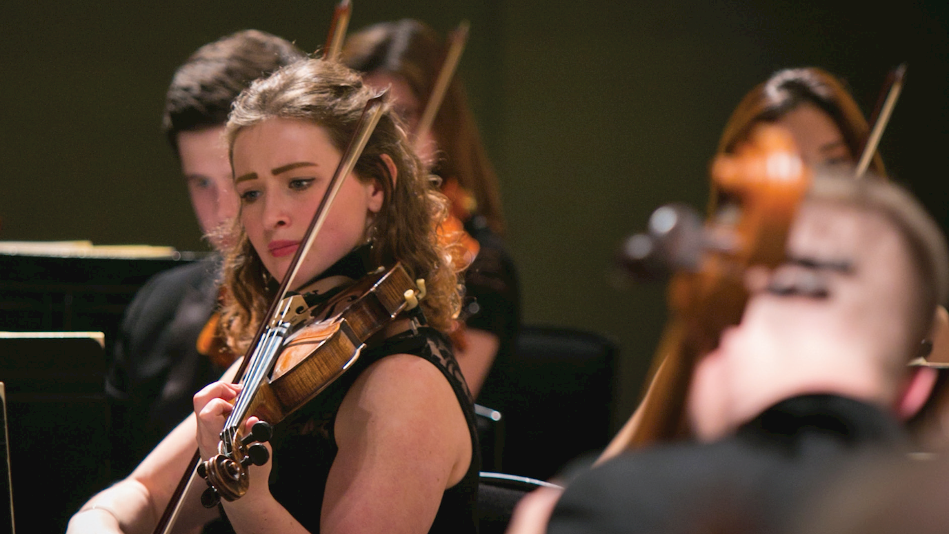 Student playing violin at St John's Smith Square 2017 - Music